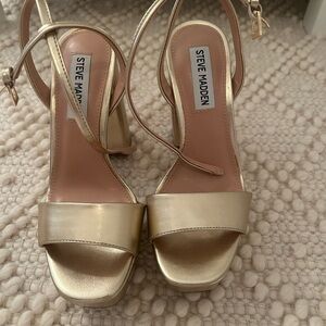 Steve Madden Metallic Gold Heels